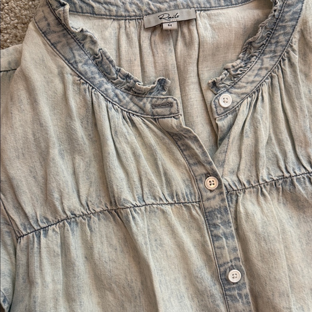 Women’s Rails Blue Button-Up Shirt - Picture 3 of 4